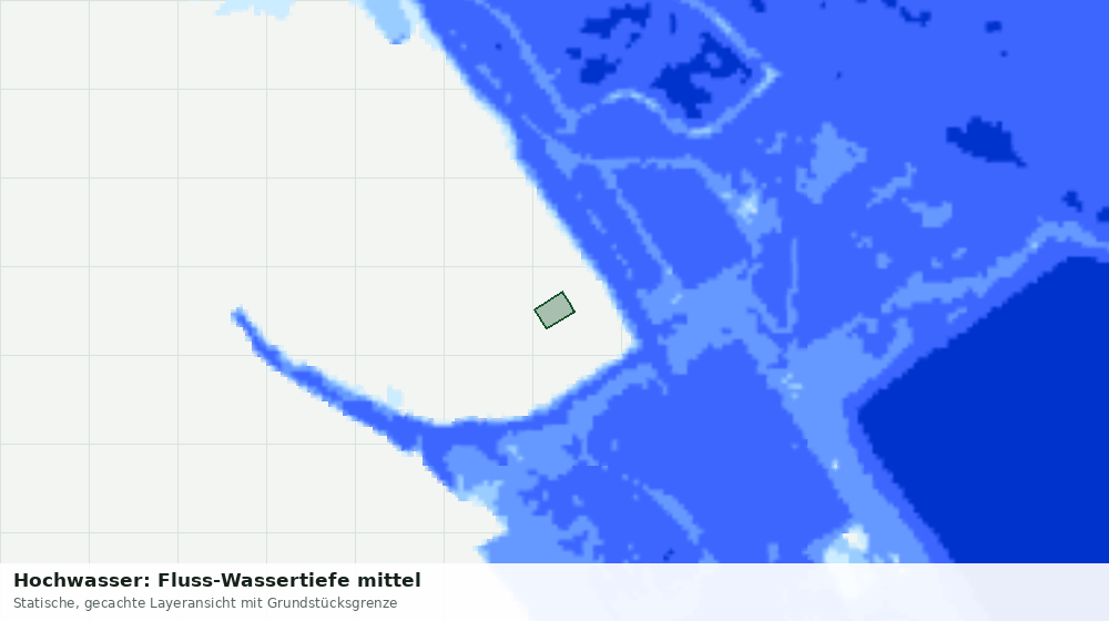Statische Kartenansicht: Hochwasser: Fluss-Wassertiefe mittel