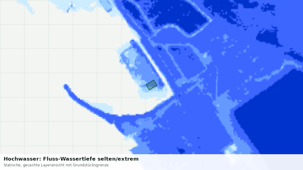 Statische Kartenansicht: Hochwasser: Fluss-Wassertiefe selten/extrem