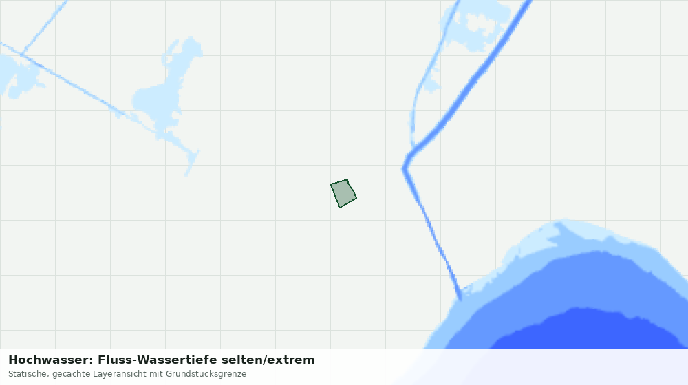 Statische Kartenansicht: Hochwasser: Fluss-Wassertiefe selten/extrem