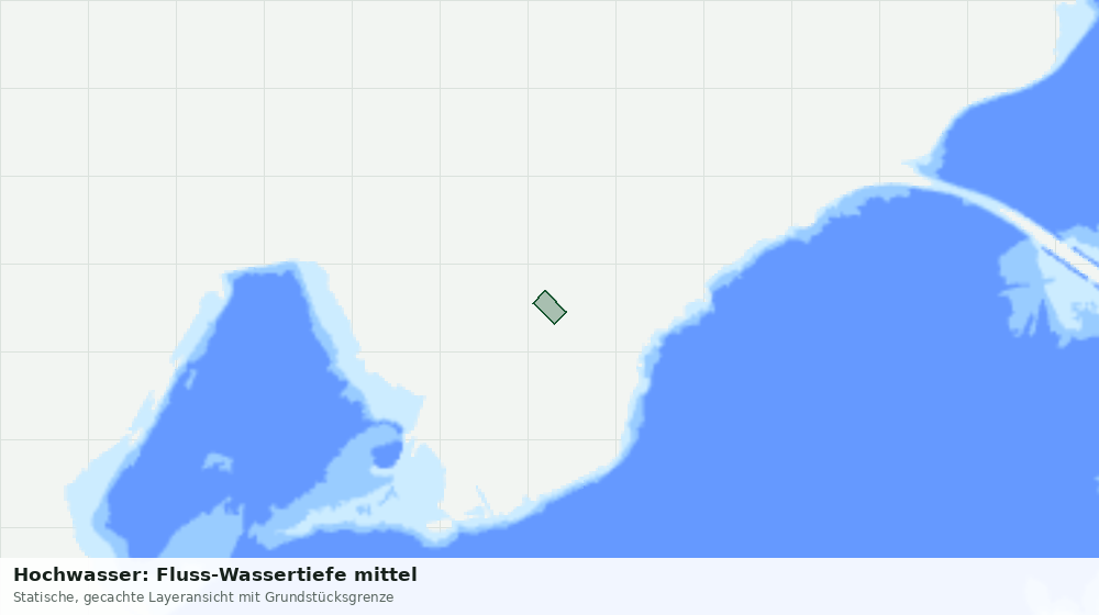 Statische Kartenansicht: Hochwasser: Fluss-Wassertiefe mittel