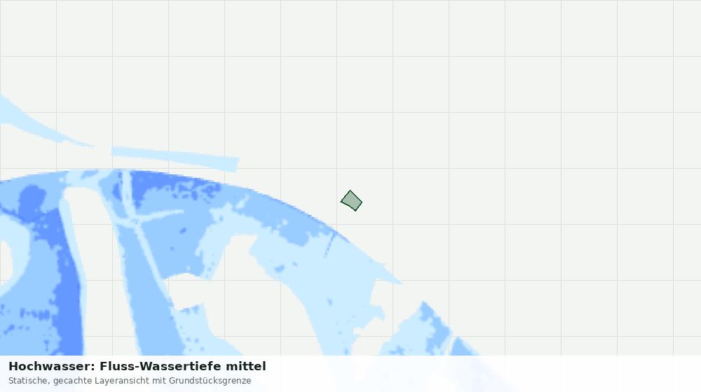 Statische Kartenansicht: Hochwasser: Fluss-Wassertiefe mittel