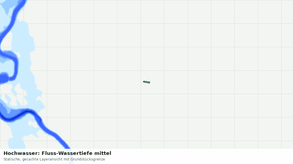 Statische Kartenansicht: Hochwasser: Fluss-Wassertiefe mittel