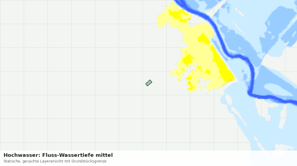Statische Kartenansicht: Hochwasser: Fluss-Wassertiefe mittel