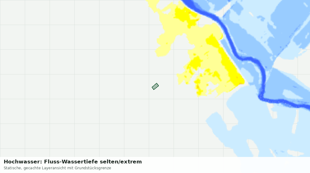 Statische Kartenansicht: Hochwasser: Fluss-Wassertiefe selten/extrem