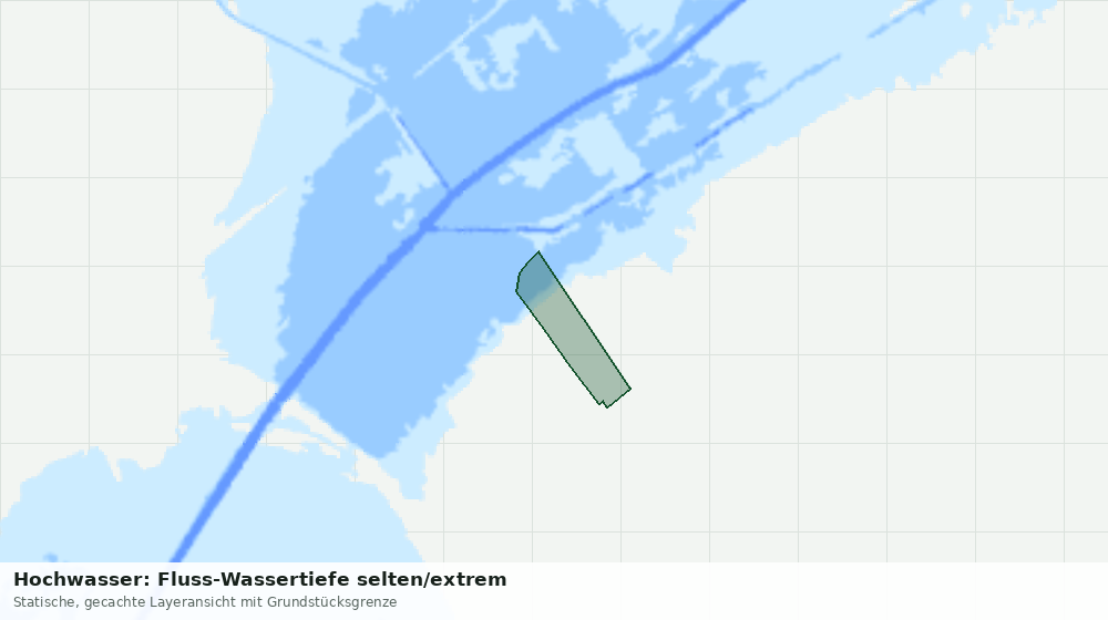 Statische Kartenansicht: Hochwasser: Fluss-Wassertiefe selten/extrem