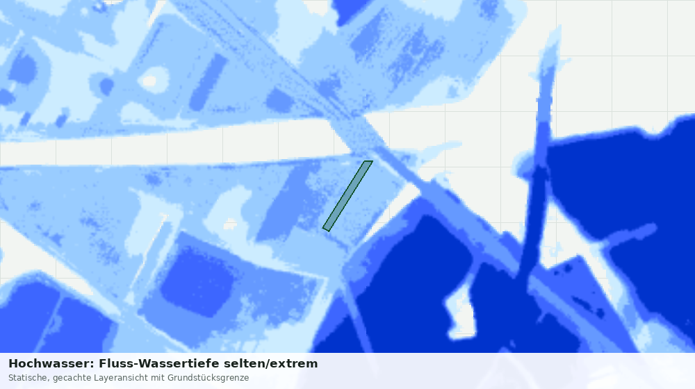 Statische Kartenansicht: Hochwasser: Fluss-Wassertiefe selten/extrem