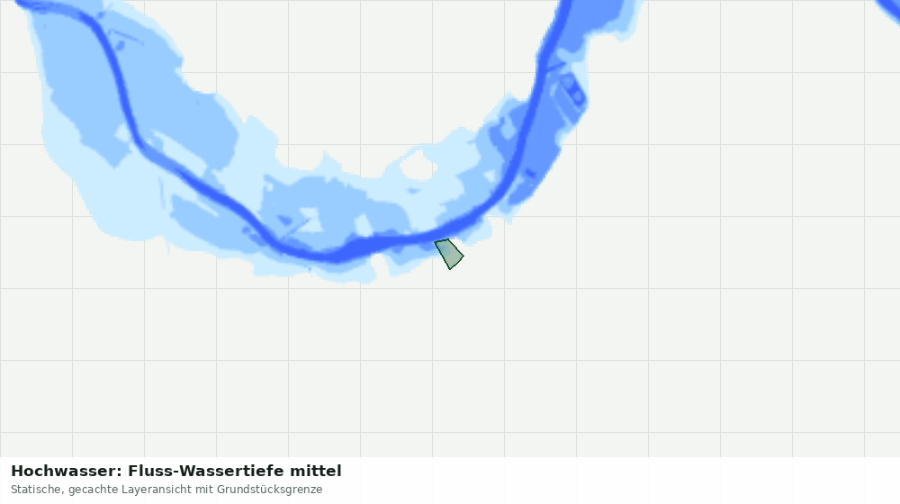 Statische Kartenansicht: Hochwasser: Fluss-Wassertiefe mittel