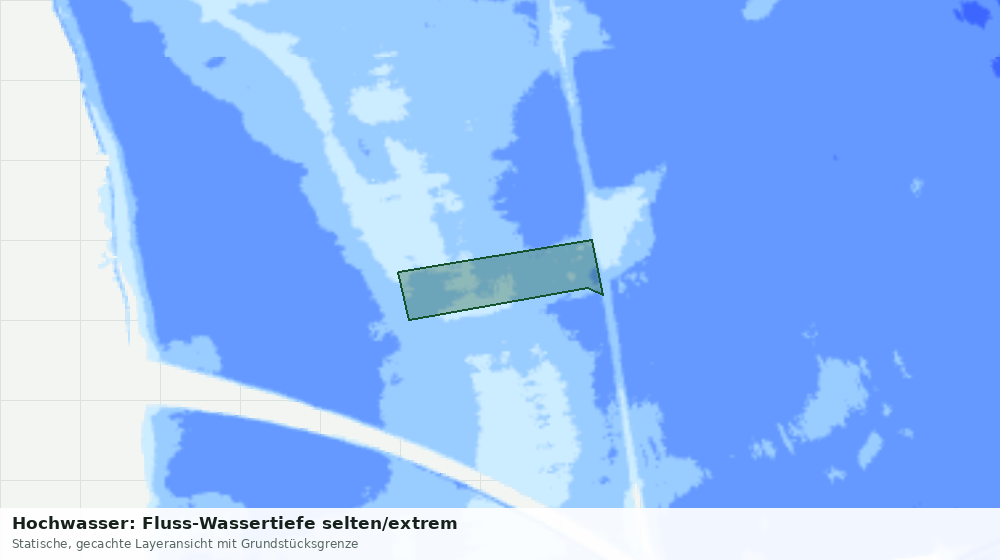 Statische Kartenansicht: Hochwasser: Fluss-Wassertiefe selten/extrem