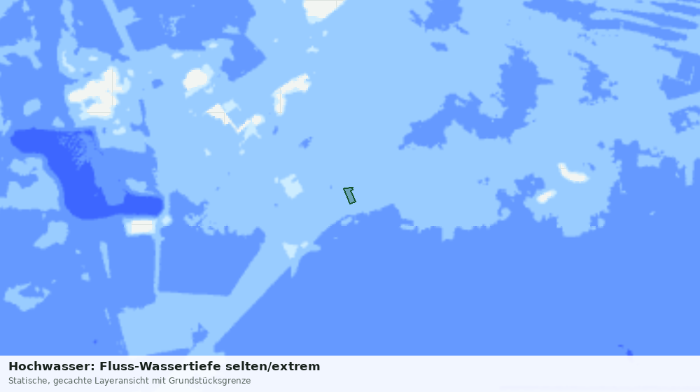 Statische Kartenansicht: Hochwasser: Fluss-Wassertiefe selten/extrem