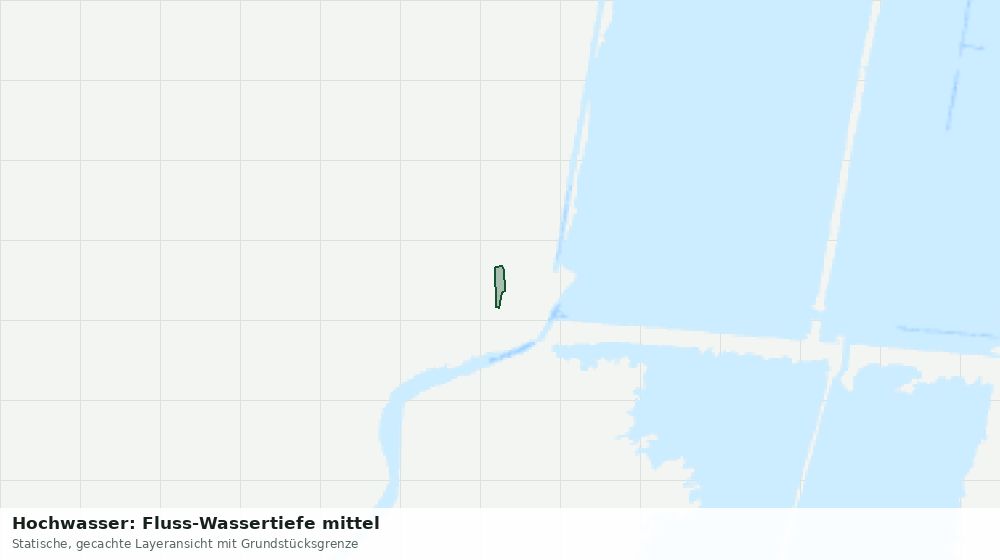 Statische Kartenansicht: Hochwasser: Fluss-Wassertiefe mittel