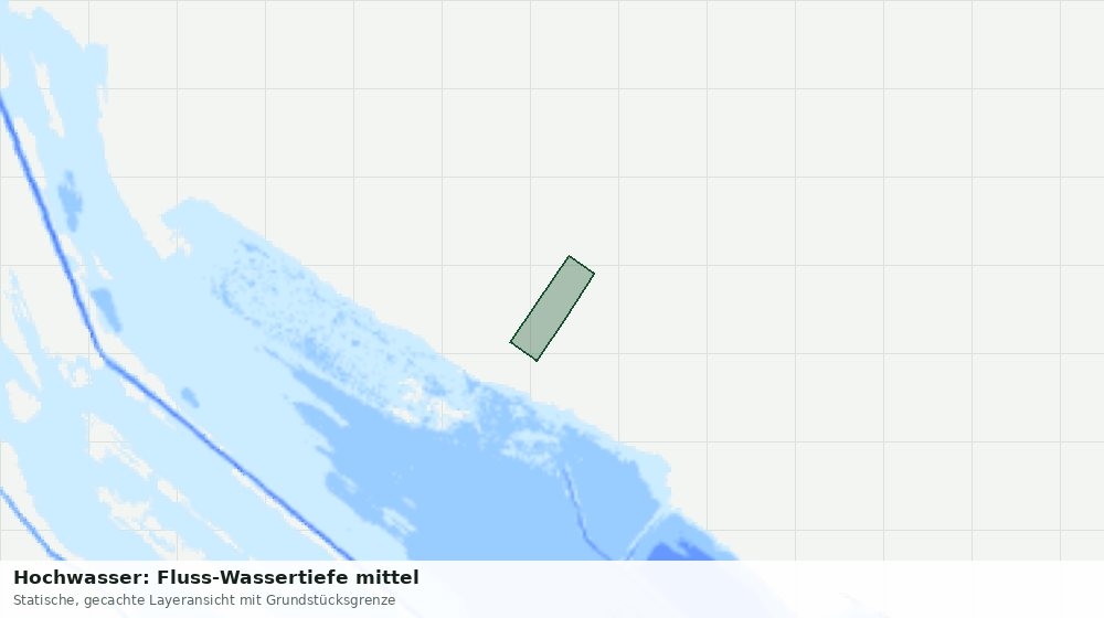 Statische Kartenansicht: Hochwasser: Fluss-Wassertiefe mittel