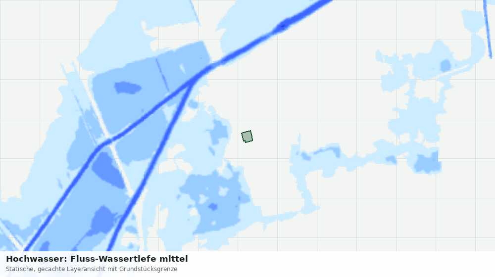 Statische Kartenansicht: Hochwasser: Fluss-Wassertiefe mittel