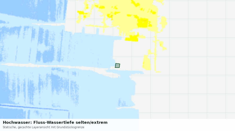 Statische Kartenansicht: Hochwasser: Fluss-Wassertiefe selten/extrem