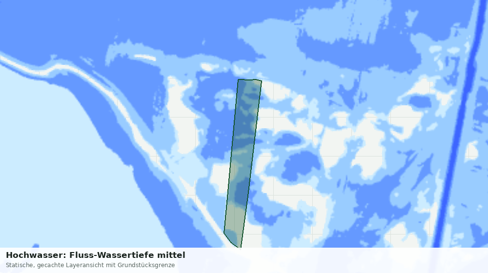 Statische Kartenansicht: Hochwasser: Fluss-Wassertiefe mittel