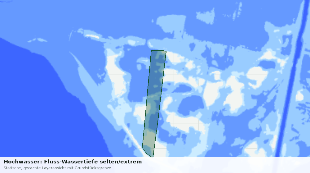 Statische Kartenansicht: Hochwasser: Fluss-Wassertiefe selten/extrem