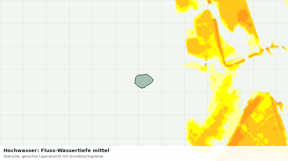 Statische Kartenansicht: Hochwasser: Fluss-Wassertiefe mittel