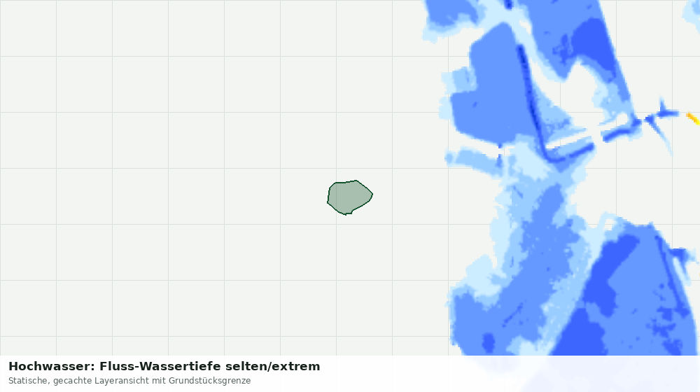 Statische Kartenansicht: Hochwasser: Fluss-Wassertiefe selten/extrem
