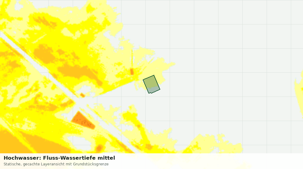 Statische Kartenansicht: Hochwasser: Fluss-Wassertiefe mittel