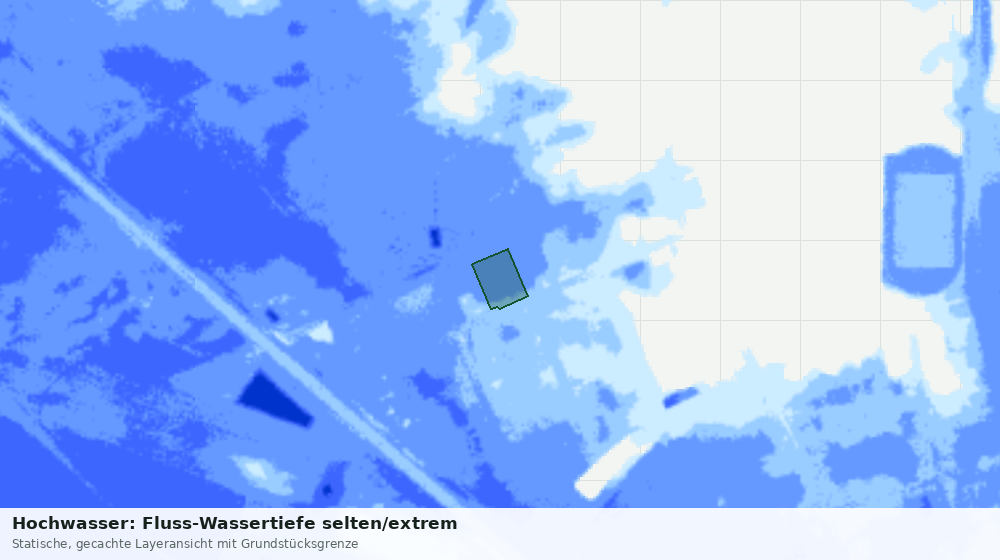 Statische Kartenansicht: Hochwasser: Fluss-Wassertiefe selten/extrem