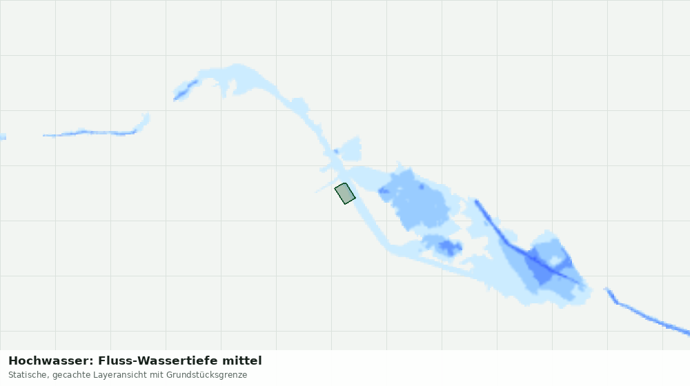 Statische Kartenansicht: Hochwasser: Fluss-Wassertiefe mittel