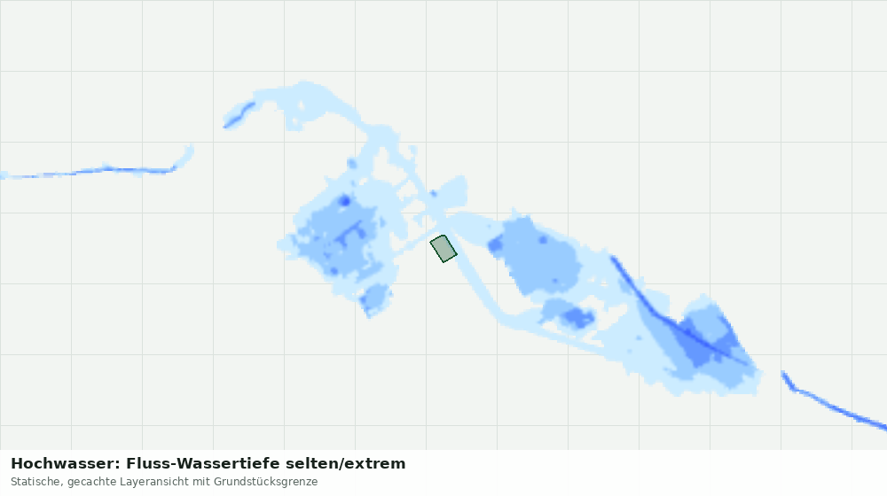 Statische Kartenansicht: Hochwasser: Fluss-Wassertiefe selten/extrem