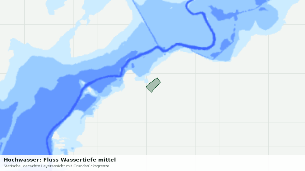 Statische Kartenansicht: Hochwasser: Fluss-Wassertiefe mittel