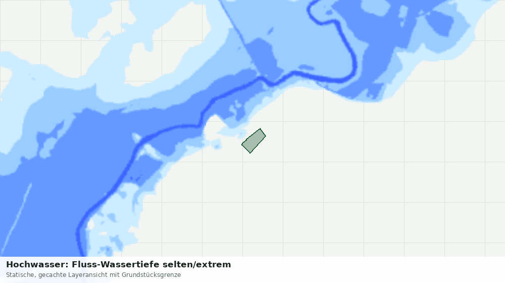 Statische Kartenansicht: Hochwasser: Fluss-Wassertiefe selten/extrem