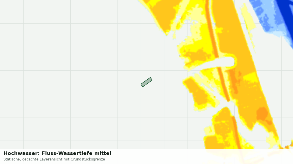 Statische Kartenansicht: Hochwasser: Fluss-Wassertiefe mittel