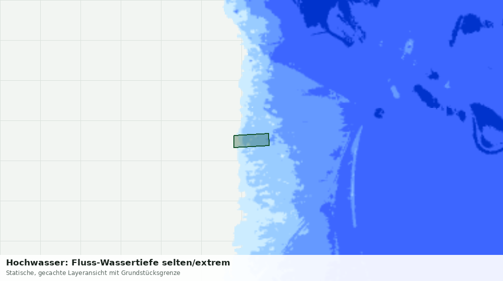 Statische Kartenansicht: Hochwasser: Fluss-Wassertiefe selten/extrem