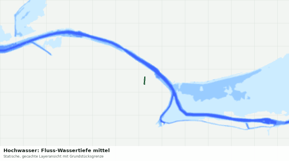 Statische Kartenansicht: Hochwasser: Fluss-Wassertiefe mittel