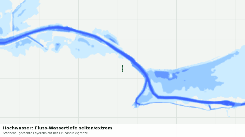 Statische Kartenansicht: Hochwasser: Fluss-Wassertiefe selten/extrem