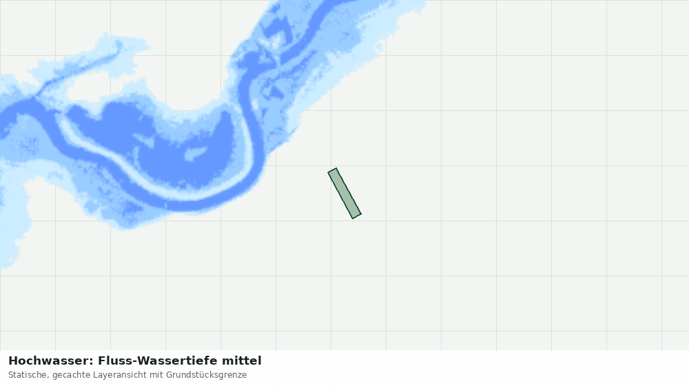 Statische Kartenansicht: Hochwasser: Fluss-Wassertiefe mittel