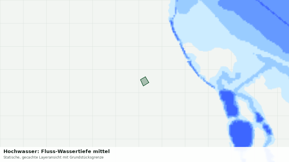 Statische Kartenansicht: Hochwasser: Fluss-Wassertiefe mittel