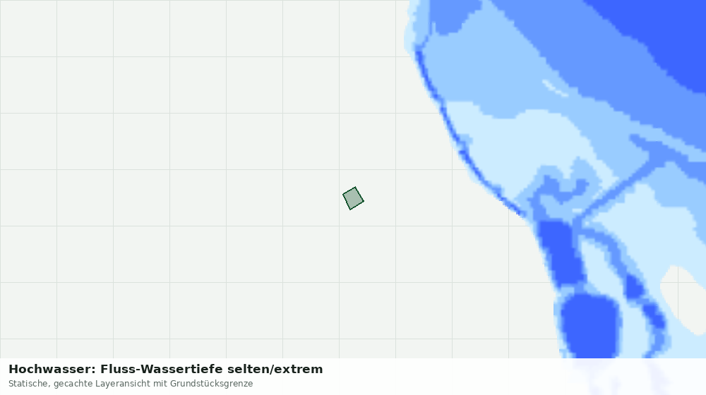 Statische Kartenansicht: Hochwasser: Fluss-Wassertiefe selten/extrem