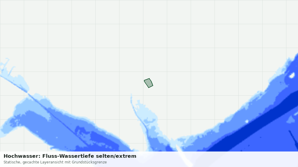Statische Kartenansicht: Hochwasser: Fluss-Wassertiefe selten/extrem