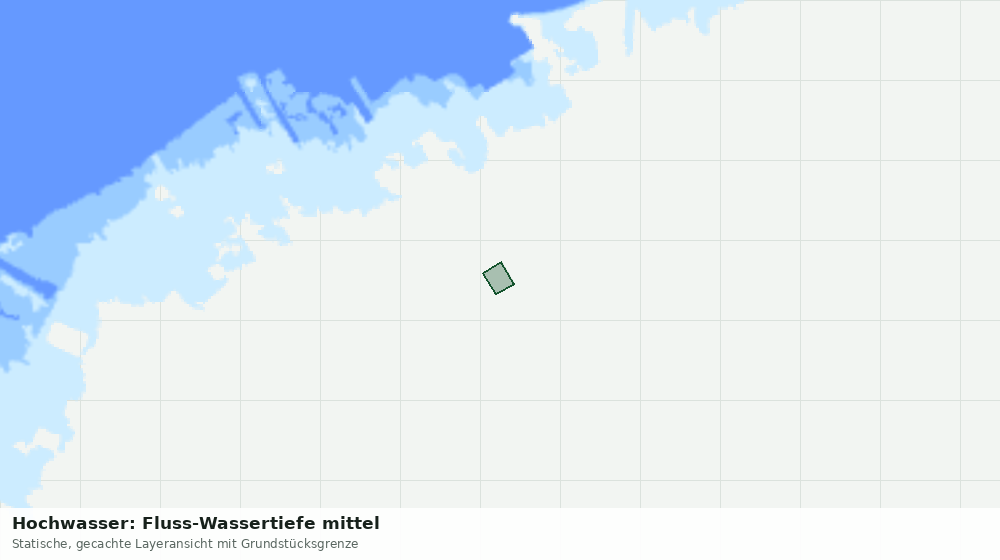 Statische Kartenansicht: Hochwasser: Fluss-Wassertiefe mittel