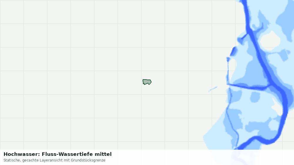 Statische Kartenansicht: Hochwasser: Fluss-Wassertiefe mittel