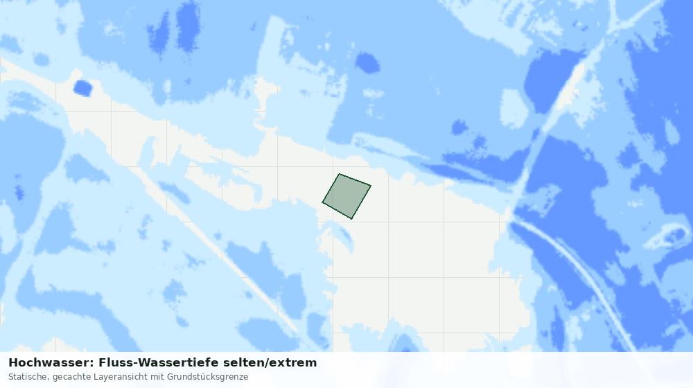 Statische Kartenansicht: Hochwasser: Fluss-Wassertiefe selten/extrem