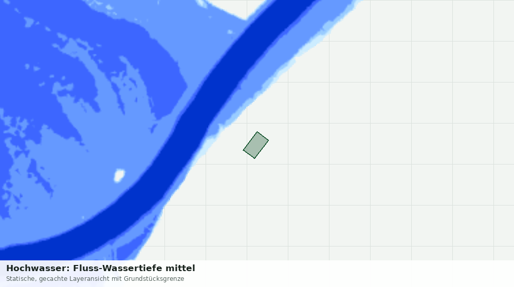 Statische Kartenansicht: Hochwasser: Fluss-Wassertiefe mittel