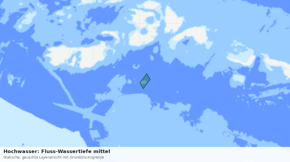 Statische Kartenansicht: Hochwasser: Fluss-Wassertiefe mittel