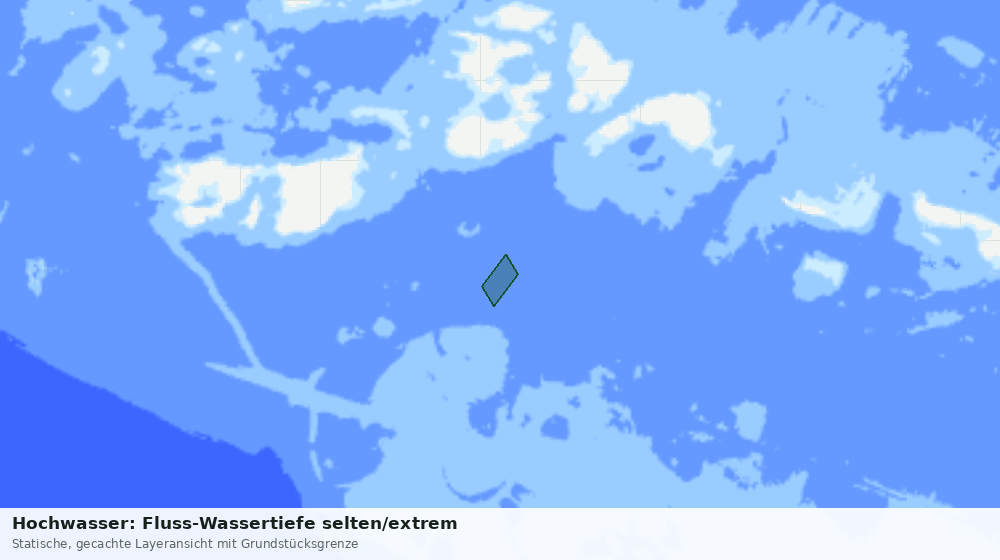 Statische Kartenansicht: Hochwasser: Fluss-Wassertiefe selten/extrem