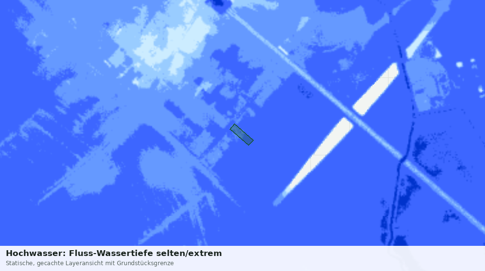 Statische Kartenansicht: Hochwasser: Fluss-Wassertiefe selten/extrem