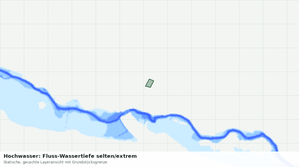 Statische Kartenansicht: Hochwasser: Fluss-Wassertiefe selten/extrem