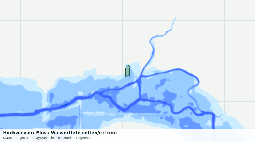 Statische Kartenansicht: Hochwasser: Fluss-Wassertiefe selten/extrem