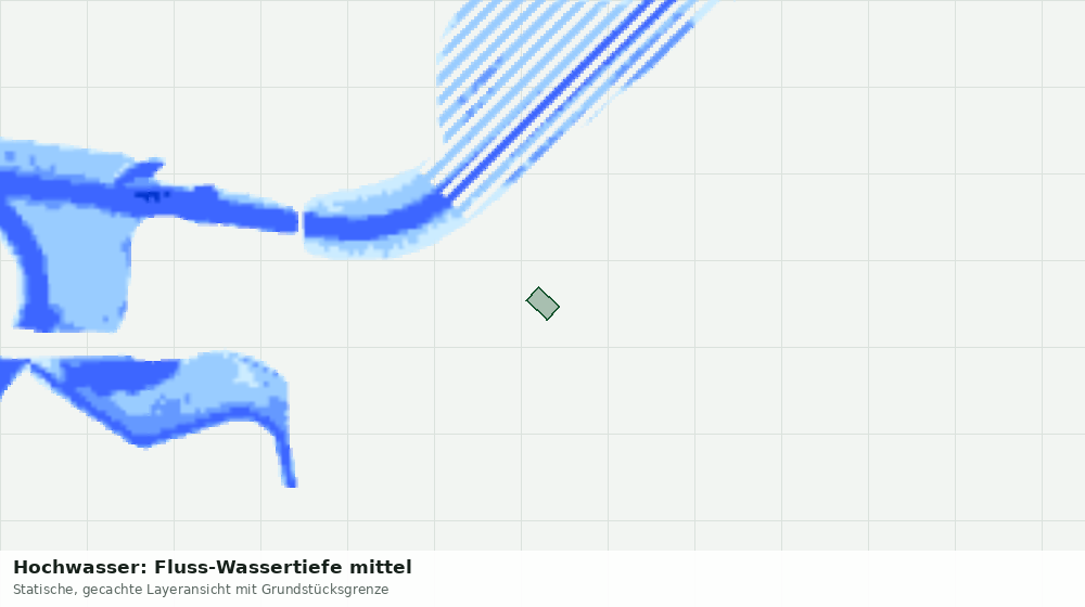 Statische Kartenansicht: Hochwasser: Fluss-Wassertiefe mittel