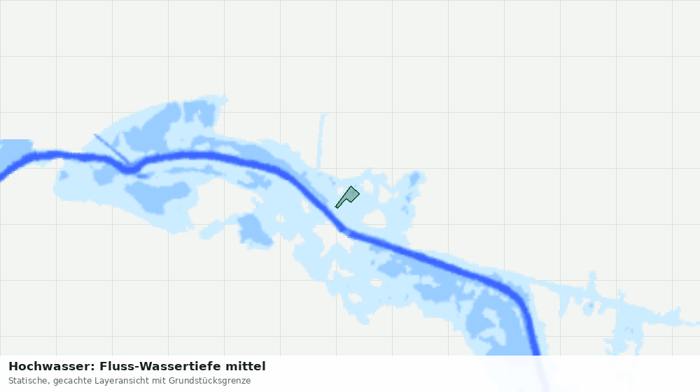 Statische Kartenansicht: Hochwasser: Fluss-Wassertiefe mittel