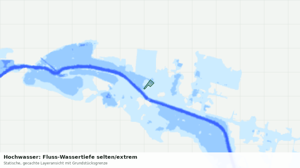 Statische Kartenansicht: Hochwasser: Fluss-Wassertiefe selten/extrem