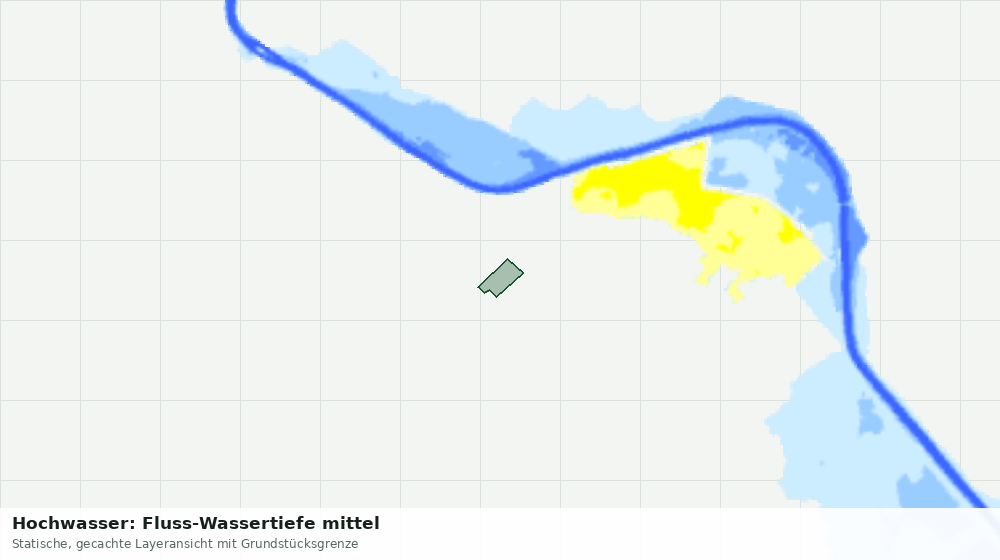 Statische Kartenansicht: Hochwasser: Fluss-Wassertiefe mittel