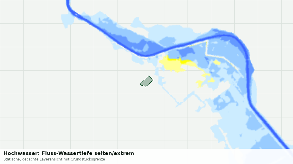 Statische Kartenansicht: Hochwasser: Fluss-Wassertiefe selten/extrem