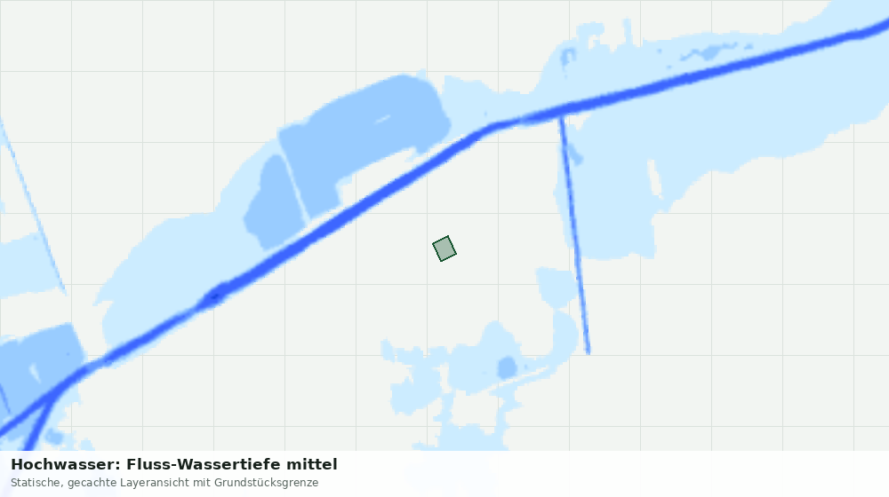 Statische Kartenansicht: Hochwasser: Fluss-Wassertiefe mittel